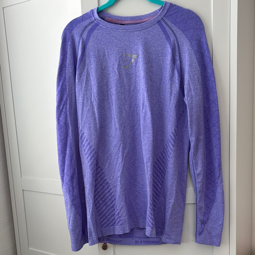 Gymshark Purple Seamless Long Sleeve Training Top
